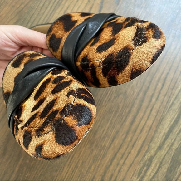 Talbots Ryan Twist Nappa Leather Leopard Calf Hair Loafers Women’s 8 - Picture 7 of 10